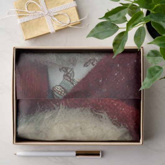 Decoupage Naughty or Nice Santa Claus Peeking  薄葉紙 (ギフト)