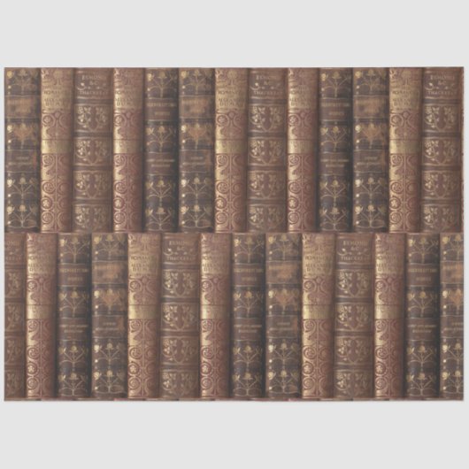 Decoupage Old Book Spines (Heraldic) 薄葉紙 (正面)