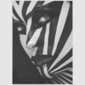 Decoupage Optical Black White Face Illusion 薄葉紙 (正面)