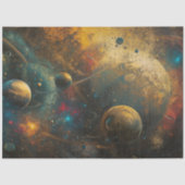 Decoupage Outer Space Galaxies Stars Planets 薄葉紙 (正面)