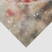 Decoupage Painterly Santa Claus Snowy Tree Artwork 薄葉紙 (詳細)