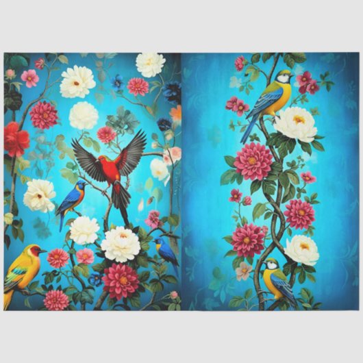 Decoupage Paper Colorful Garden 薄葉紙 (正面)