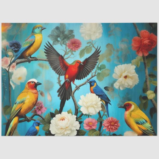 Decoupage Paper Colorful Garden 薄葉紙 (正面)