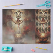 Decoupage Paper Melancholic Clown  薄葉紙 (クラフト)