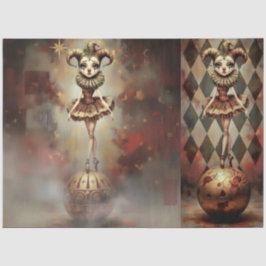 Decoupage Paper Melancholic Clown  薄葉紙