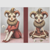 Decoupage Paper Melancholic Clown  薄葉紙 (正面)