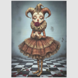 Decoupage Paper Melancholic Clown 薄葉紙