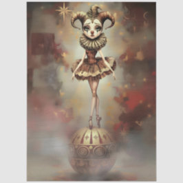 Decoupage Paper Melancholic Clown  薄葉紙