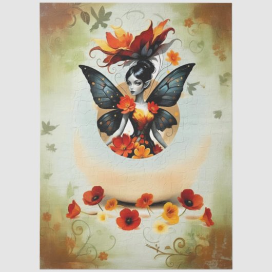 Decoupage Paper Whimsical Flower Fairy  薄葉紙 (正面)