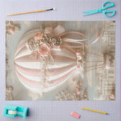 Decoupage Parisian Pink Daydream Hot Air Balloon 薄葉紙 (クラフト)
