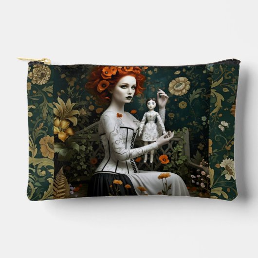 Decoupage Poetic Gothic Motifs アクセサリーポーチ (正面)