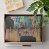 Decoupage POP ART Cowgirl Silhouette Red Black Fun 薄葉紙 (ギフト)