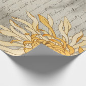 Decoupage Poster花の女性 ラッピングペーパー (角)