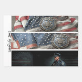Decoupage Proud Firefighters American Flag  ラッピングペーパーシート (正面3)