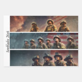 Decoupage Proud Firefighters American Flag  ラッピングペーパーシート (正面2)