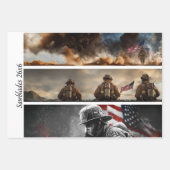 Decoupage Proud Firefighters American Flag  ラッピングペーパーシート (正面)