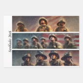 Decoupage Proud Firefighters American Flag  ラッピングペーパーシート (正面2)