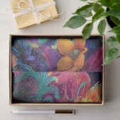 Decoupage Psychedelic Cheshire Cat Fantasy Art 薄葉紙 (ギフト)