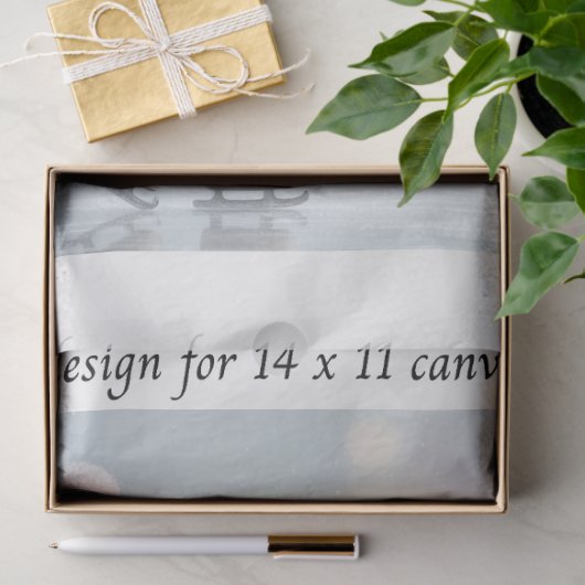 Decoupage Rabbit Skating 11x14 Canvas Coasters  薄葉紙 (ギフト)