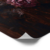 Decoupage Raven on Skull with Candles ポスター (角)