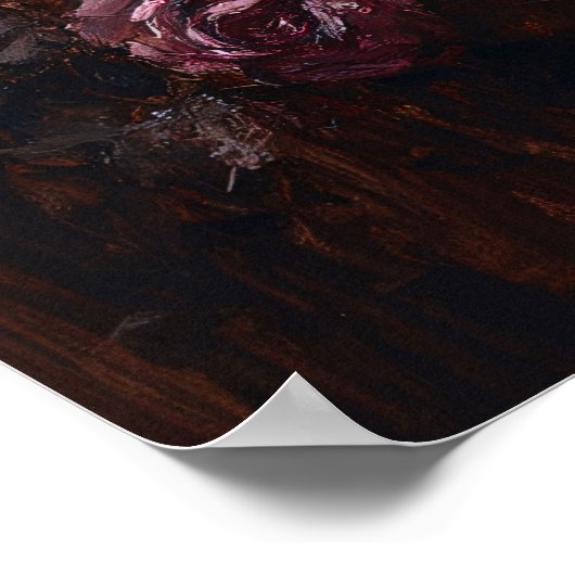 Decoupage Raven on Skull with Candles ポスター (角)