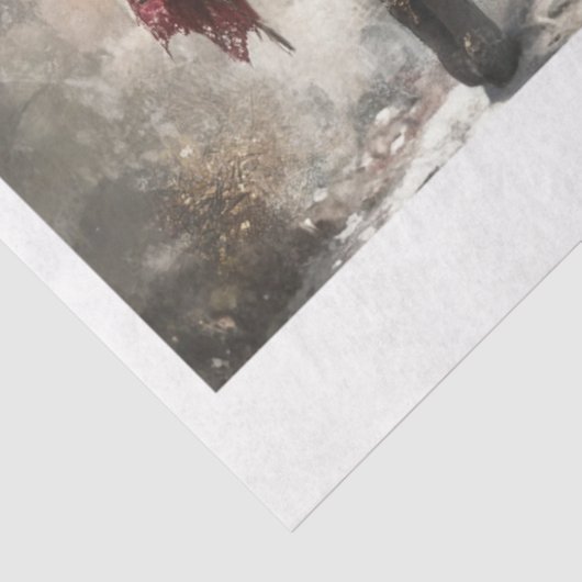 Decoupage Red Faries to fit 11 x 14 Canvas  薄葉紙 (詳細)