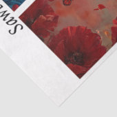 Decoupage Red Poppy Butterfly Woman Cosmic Handsaw 薄葉紙 (詳細)