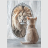 Decoupage Reflection Self of Kitten and Lion 薄葉紙 (正面)