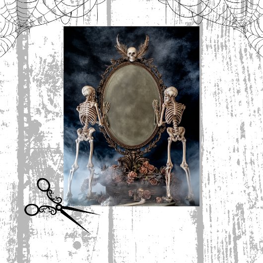 Decoupage Reflections of the Forgotten Skeletons  薄葉紙