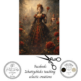 Decoupage Regal Queen Hearts Enchanted Garden 薄葉紙