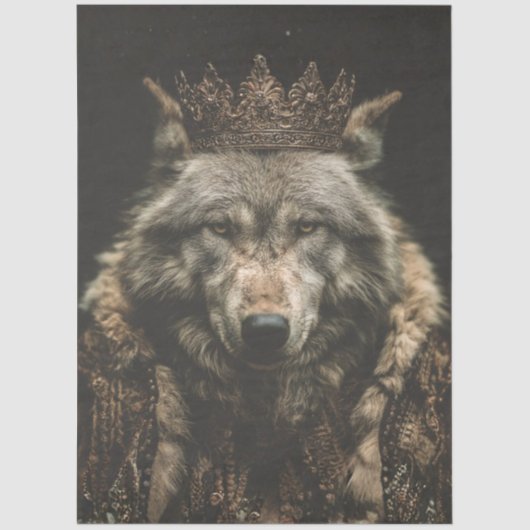 Decoupage Regal Royalty Wolf  Portrait 薄葉紙 (正面)