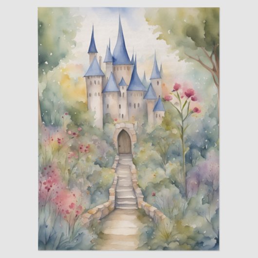 Decoupage Retro Fairytale Castle 薄葉紙 (正面)