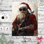 Decoupage Rock & Roll Santa Electric Guitar 薄葉紙