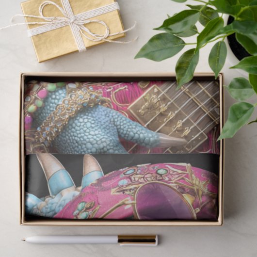 Decoupage Rockstar Chameleon Fur Feather Funk Band 薄葉紙 (ギフト)