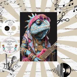 Decoupage Rockstar Chameleon Fur Feather Funk Band 薄葉紙