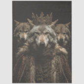 Decoupage Royal Gothic Wolf Art Poster 薄葉紙 (正面)