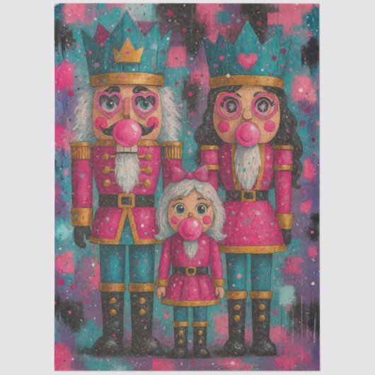 Decoupage Royal Nutcracker Family  薄葉紙 (正面)