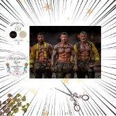 Decoupage Rugged Tattooed Firefighters Artwork 薄葉紙