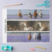 Decoupage Running Horses Rustic Wild Horse Handsaw 薄葉紙 (クラフト)