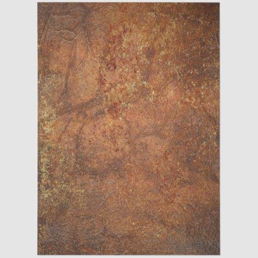 Decoupage Rust Toned Textured Faux Background 薄葉紙 (正面)