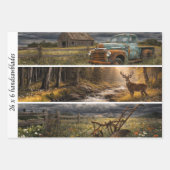 Decoupage Rustic 26x6 Handsaw Art Panels ラッピングペーパーシート (正面)