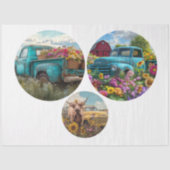 Decoupage Rustic Charm 12" 8" rounds 薄葉紙 (正面)