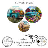 Decoupage Rustic Charm 12" 8" rounds  薄葉紙