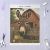 Decoupage Rustic Donkey Barn Farmhouse 16x20 薄葉紙 (クラフト)