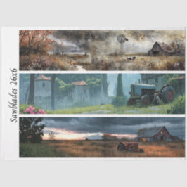 Decoupage Rustic Farm Style 26x6 for Handsaws 薄葉紙