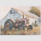Decoupage Rustic Tractor & Barn  薄葉紙 (正面)