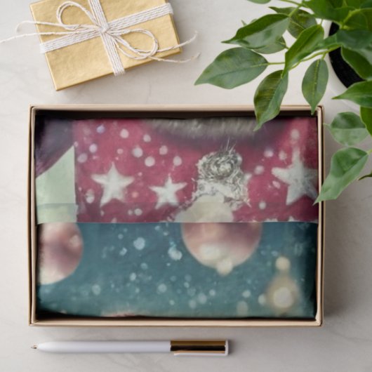 Decoupage Santa Blowing Bubble Gum in Pink  薄葉紙 (ギフト)