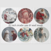 Decoupage Santa Circular Saw Designs 8.5" 薄葉紙 (正面)
