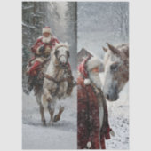 Decoupage Santa Horse 10x20 Projects  薄葉紙 (正面)