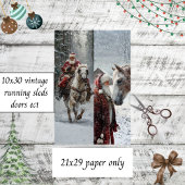 Decoupage Santa Horse 10x20 Projects  薄葉紙